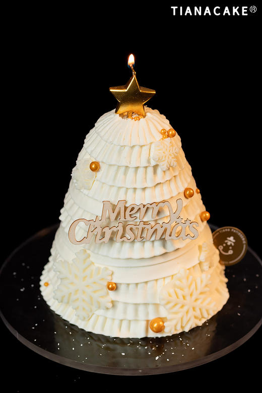 🌟圣诞限定｜落雪鎏金🎄 （五寸加高草莓蛋糕） 商品图0