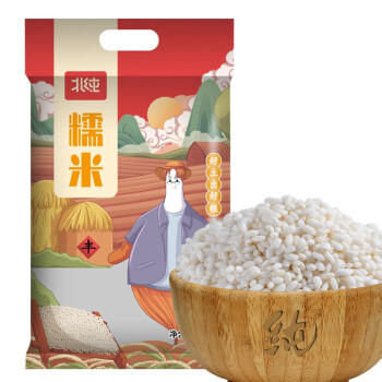 北纯 糯米5斤/袋（五谷杂粮米 黏米 端午粽子米 江米 粥米搭档） /粮油调味 /杂粮 /谷米类 商品图0