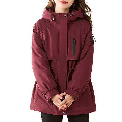 冬款白鸭绒加厚派克服，羽绒服中长款宽松外套LJX-056 商品图3