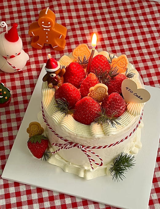 圣诞丹东牛奶草莓蛋糕 商品图0