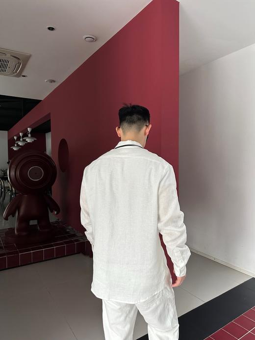 赛琳 口袋刺绣亚麻宽松衬衫（JN） 商品图1