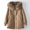 丁摩 秋冬真皮皮羽绒狐狸毛领女式休闲鹅绒服外套4ZF-77033 商品缩略图5