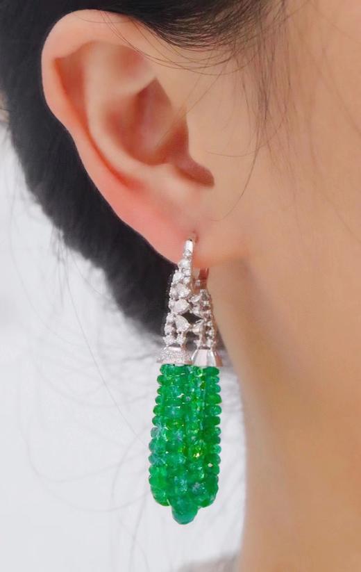 37.2ct祖母绿流苏耳坠 商品图2