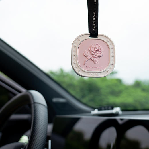 【趁现在，勇敢爱！】玫瑰香薰片车载 衣柜香氛挂件 扩香石膏 车内挂饰 伴手礼内搭 生日礼品-QQ 商品图3