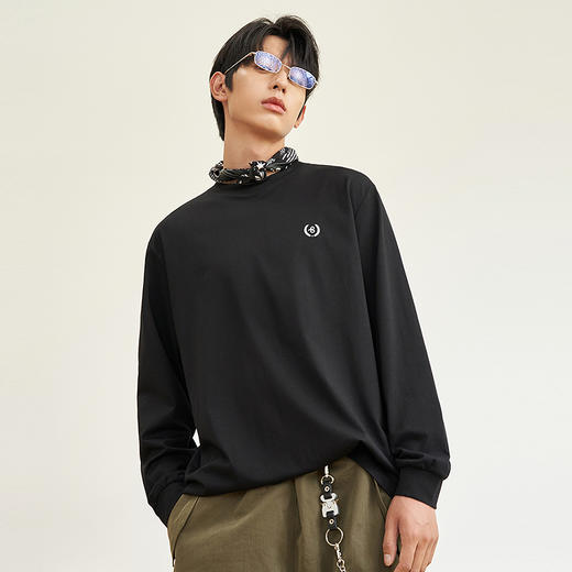 gxgjeans男装多色打底衫刺绣圆领套头长袖T恤男2024年秋季热卖JFD13400061 商品图1
