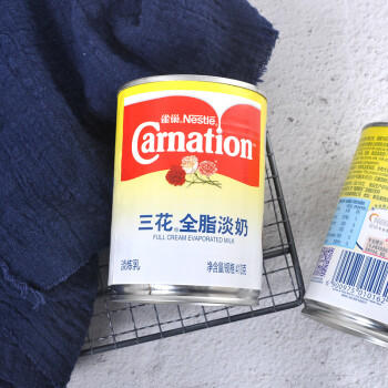 雀巢（Nestle）三花全脂淡奶410g 咖啡港式奶茶伴侣 甜品点心烘焙原料 /粮油调味 /奶酪黄油 /奶油/炼乳 商品图3