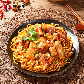 李先生 半干面圆面 非油炸方便面 凉拌炒面挂面 方便速食390g/袋3人份 /粮油调味 /方便食品 /有料煮面 商品图4