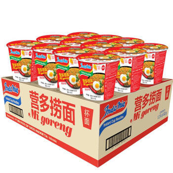 营多捞面印尼进口方便面捞面速食干拌面泡面杯整箱原味82克*12杯 /粮油调味 /方便食品 /方便面 商品图1