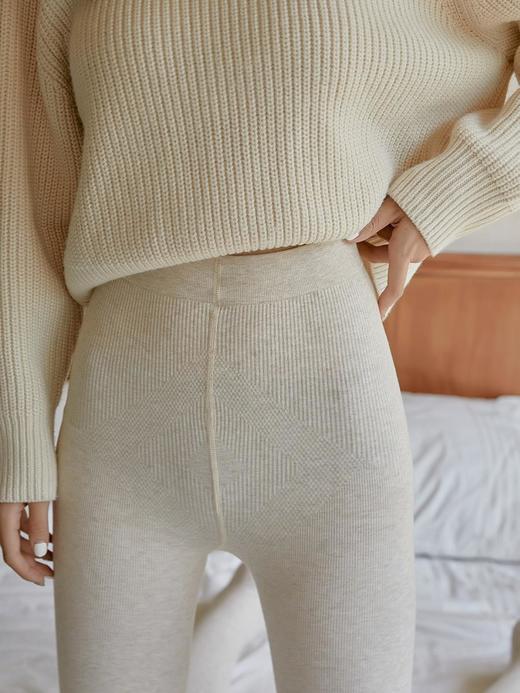 秋冬【日系竖条纹打底裤】外穿中厚秋冬季连脚裤袜棉螺纹袜裤 商品图3