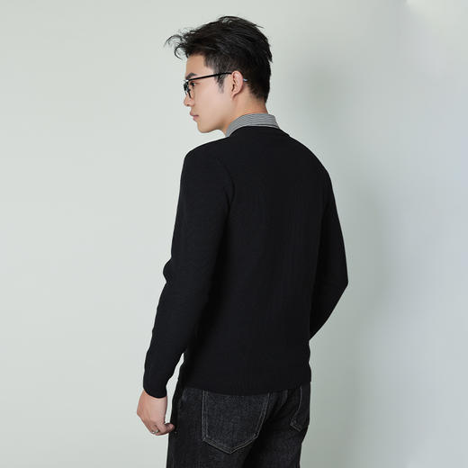 【断码清仓】HX 冬季衬衣领毛衫斯文大方S107444213101 商品图2