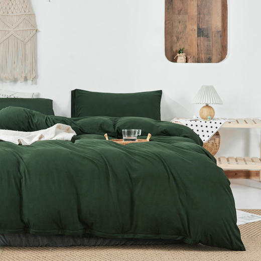 【天竺棉纯色四件套】针织棉四件套纯色天竺棉床品套件床单床笠柔软 商品图4