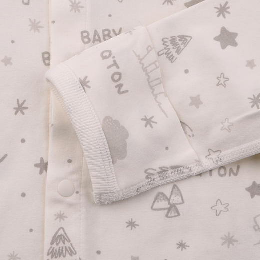 棉果果春季新品商场同款男童女童5A抗菌对开三角连体衣M101712225016 商品图2