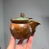 仿古草木灰釉古朴太湖石宝瓶手抓壶龙泉窑高端功夫茶具家用泡茶器本土斋-鱼藻纹手抓壶150ML 商品缩略图4