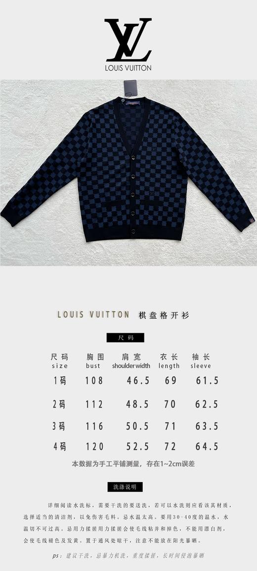 驴家 新款暗蓝棋盘格针织开衫外套（JN） 商品图3