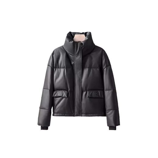 丁摩新款海宁加厚短款绵羊皮真皮羽绒服女宽松外套高端ALz2401 商品图4