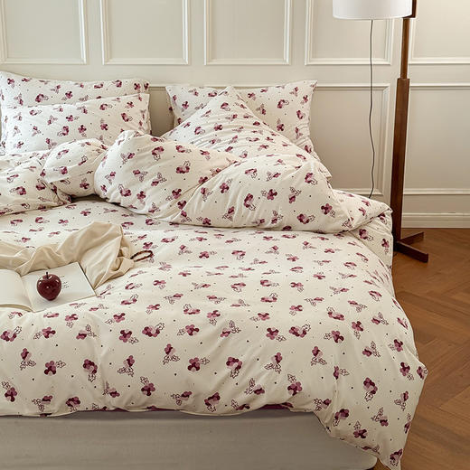 【天竺棉田园碎花四件套】印花针织四件套天竺棉四件套田园碎花卡通床品套件 商品图6