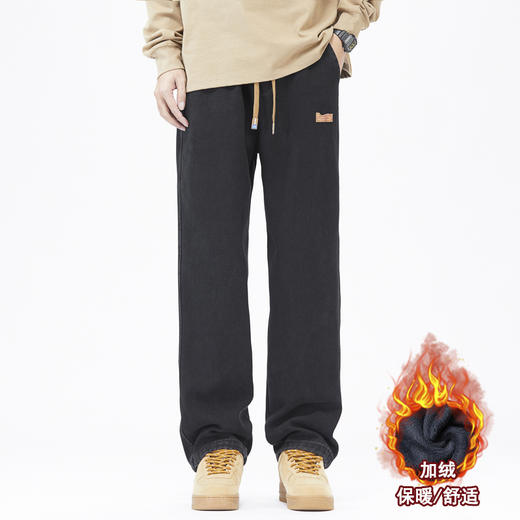 【GZ】无忧购美式复古宽松直筒裤潮牌ins拖地加绒加厚男士休闲裤BK130（截单后7天发货)25年清仓捡漏 商品图5