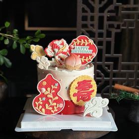 国风祝寿 福禄庆寿蛋糕