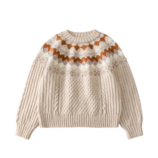 苏苏姐家曙光圆育克手工diy棒针毛衣编织衣服上衣材料包毛线团 商品图4