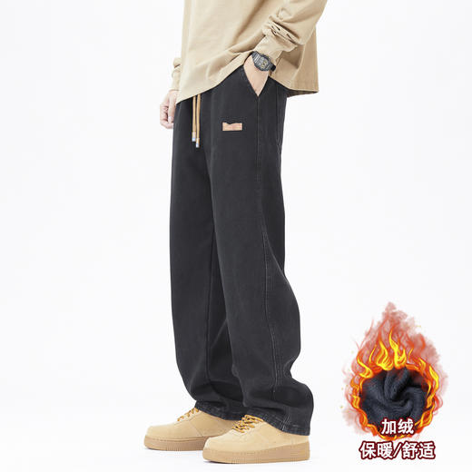 【GZ】无忧购美式复古宽松直筒裤潮牌ins拖地加绒加厚男士休闲裤BK130（截单后7天发货)25年清仓捡漏 商品图8