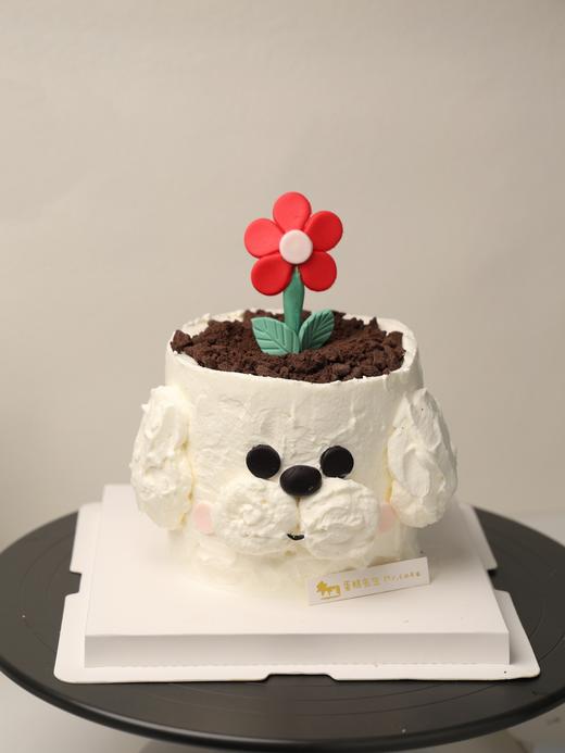 4英寸盆栽小狗（百分百进口动物奶油） 商品图0