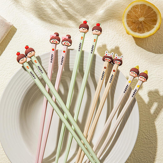 摩登主妇儿童筷子家用高档抗菌防霉2024新款专人专用食品级合金筷 商品图0