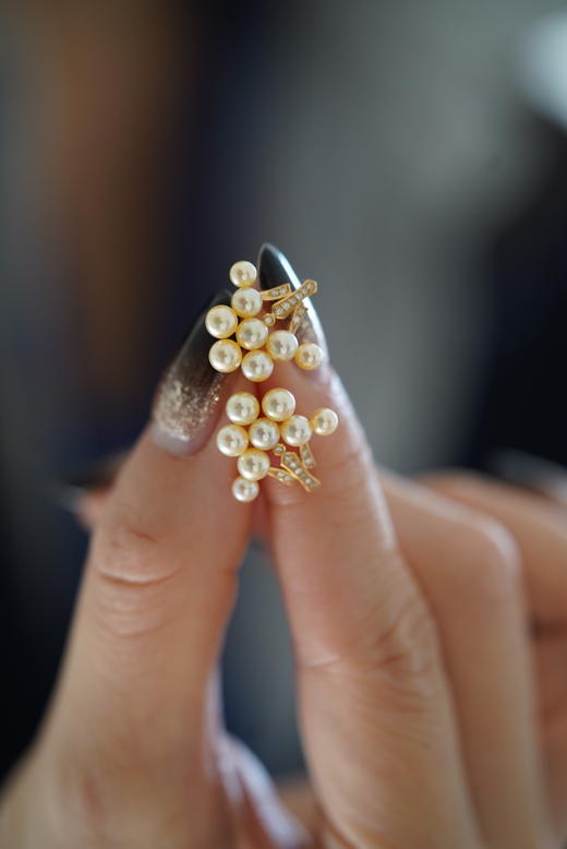 Akoya羽皇金耳钉「幸福树」 商品图4