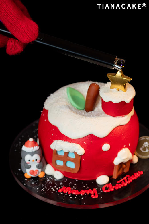 🌟圣诞限定｜苹苹安安小屋🍎（五寸红丝绒戚风） 商品图11