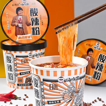 嗨吃家0脂酸辣粉136g*6桶整箱装 正宗重庆风味红薯粉丝速食免煮好吃 /粮油调味 /方便食品 /酸辣粉 商品图4