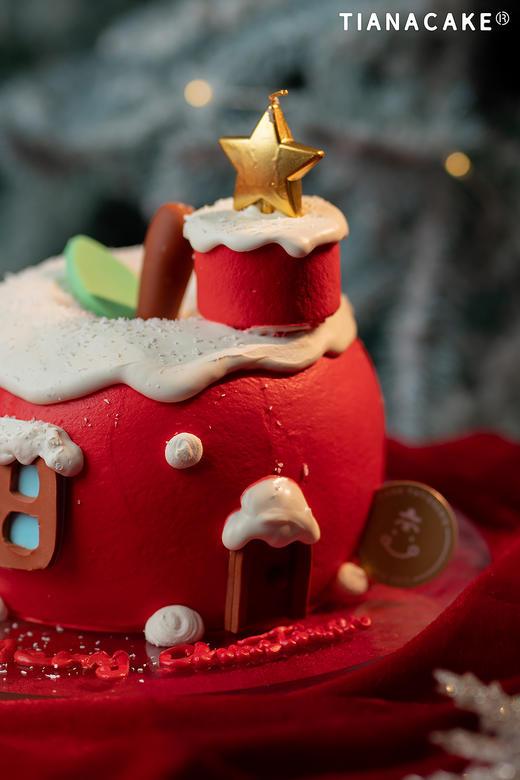 🌟圣诞限定｜苹苹安安小屋🍎（五寸红丝绒戚风） 商品图7