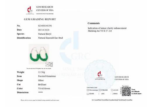 37.2ct祖母绿流苏耳坠 商品图3