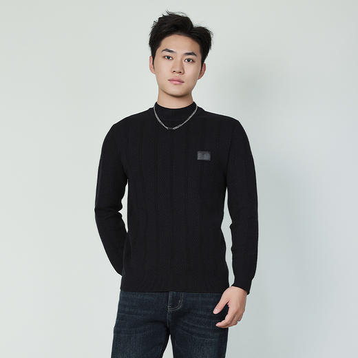 【断码清仓】HX 冬季中领毛衫S107444281101 商品图1