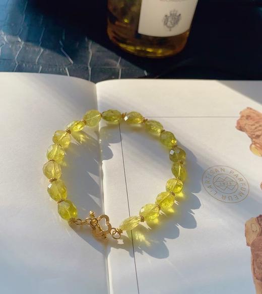 8mm-9mm单圈金丝雀碧玺手链 商品图0