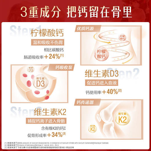 【保税直发】Swisse斯维诗K2钙+维生素D3片90片（2027年6月） 商品图3