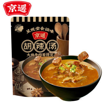 京遥清真逍遥镇系列自煮胡辣汤升级版 218g*2袋大块牛肉胡辣汤早餐 /粮油调味 /方便食品 /速食汤 商品图5