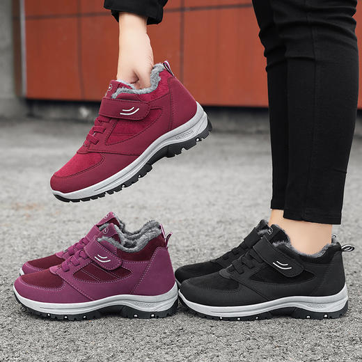 雀说情侣款健步保暖棉靴厂家直销休闲加绒加中老年厚雪地靴ALGM-D-6 商品图2