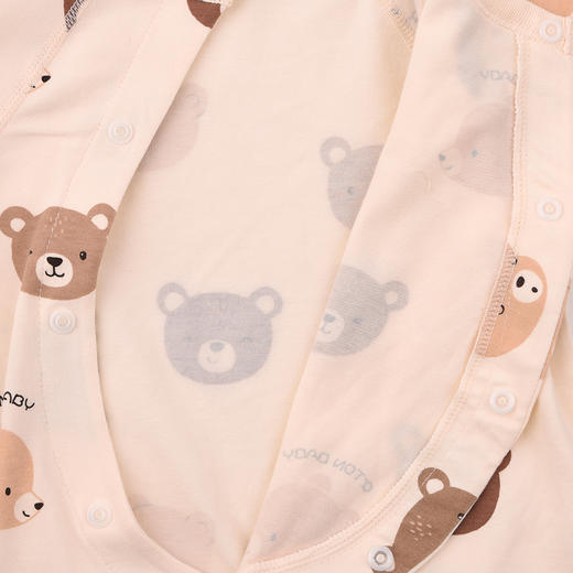 棉果果春季新品商场同款男童女童5A抗菌哈衣爬服偏襟连体衣M101720225019 商品图4