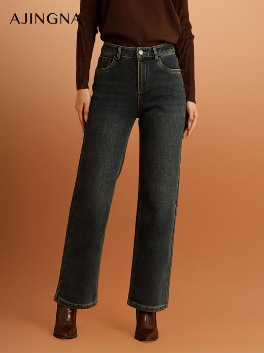 【商场同款】阿菁娜2024冬季新款新晋裤王三色牛仔裤A30D210100 商品图3