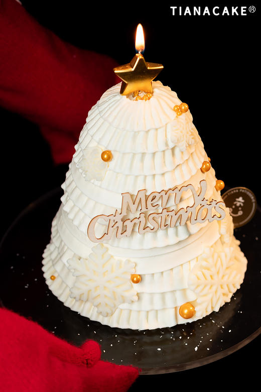 🌟圣诞限定｜落雪鎏金🎄 （五寸加高草莓蛋糕） 商品图4