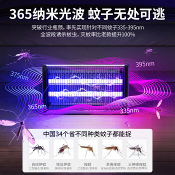 喜格丽灭蚊灯商用灭蝇灯餐厅饭店用灭蚊器苍蝇神器灭蝇器（约100㎡） 商品图3