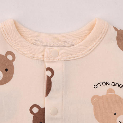 棉果果春季新品商场同款男童女童5A抗菌对开三角连体衣M101712225017 商品图2