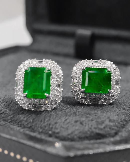 2.25ct刻面祖母绿耳钉 商品图1