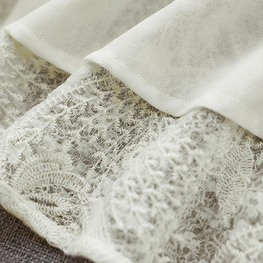 【高货wl】全新升级【铂金会员257/天猫339/差价82】(04246) 洛诗琳春秋新款优雅宫廷风蕾丝绣花荷叶立领珍珠衬衫女 商品图4