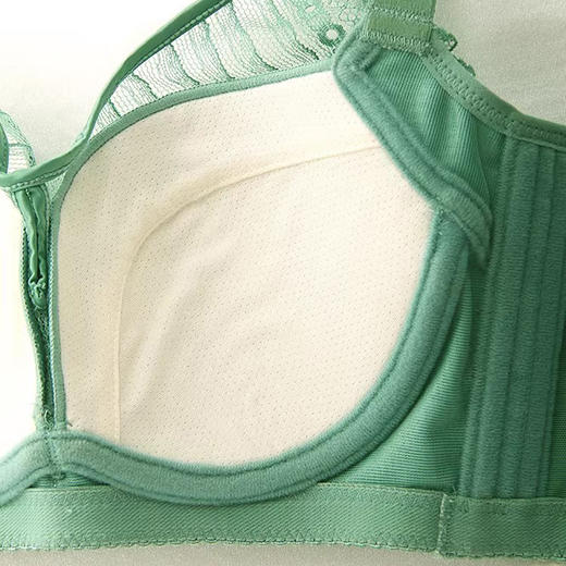XDE-Q92925  天然健康聚拢防下垂收副乳记忆镍钛金圈薄款定型杯桑蚕丝蛋白抹胸女士内衣（单件） 商品图4