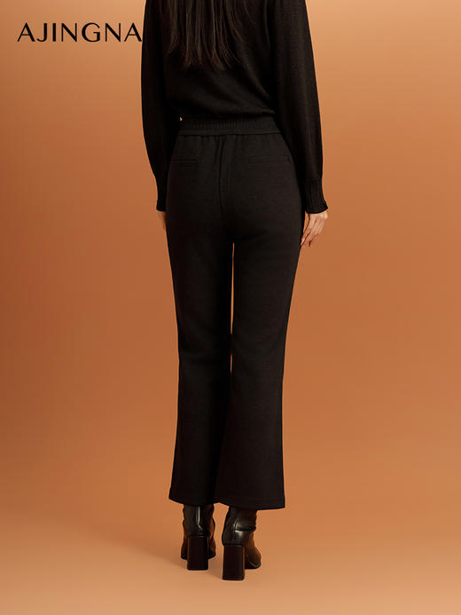 【商场同款】阿菁娜2024冬季新款时尚弹力修身微喇裤A30D210099 商品图3