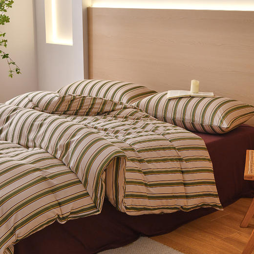 【天竺棉提花格子四件套】全棉针织棉四件套提花格子天竺棉床品件套提花针织 商品图5