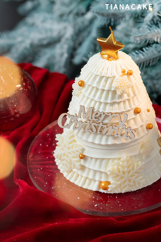 🌟圣诞限定｜落雪鎏金🎄 （五寸加高草莓蛋糕） 商品图7