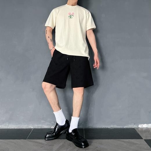 驴家 Monogram满花弹幕本色提花短裤（JN） 商品图0