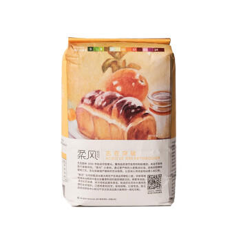 柔风吐司粉2.5kg 烘焙原材料面粉5斤 披萨面包粉 无添加高筋粉小麦粉 /粮油调味 /面粉 /通用粉 商品图4