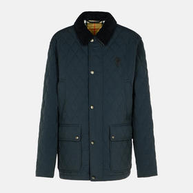 【二】BURBERRY 巴宝莉 男士盾牌徽标贴片尼龙绗缝夹克棉服 黑色 8096913 C1900